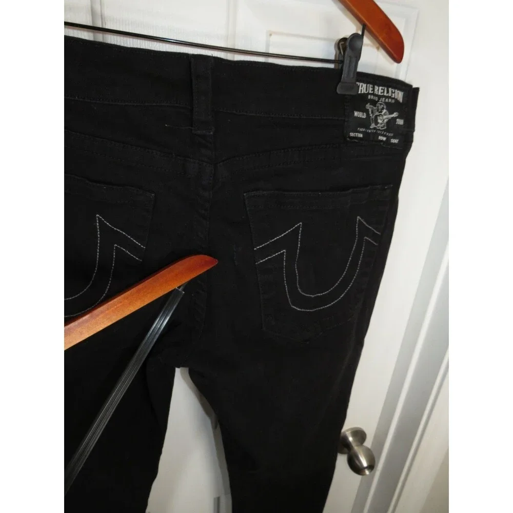 True Religion Geno Relaxed Slim Fit Jeans Mens 38x31 Black Stretch